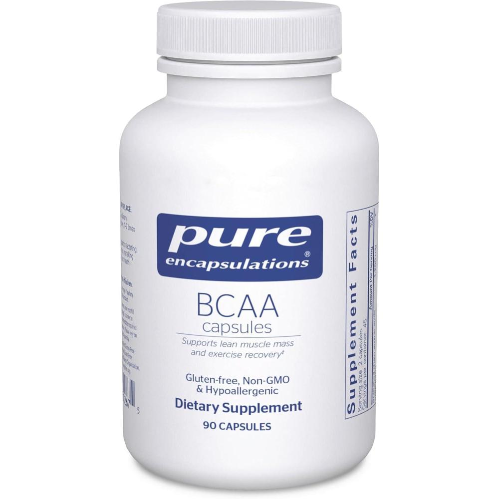 image:imagePure Encapsulations BCAA Capsules Hypoallergenic Supplement to Support Muscle Function During Exercise 250 Capsules90 Count Pack of 1