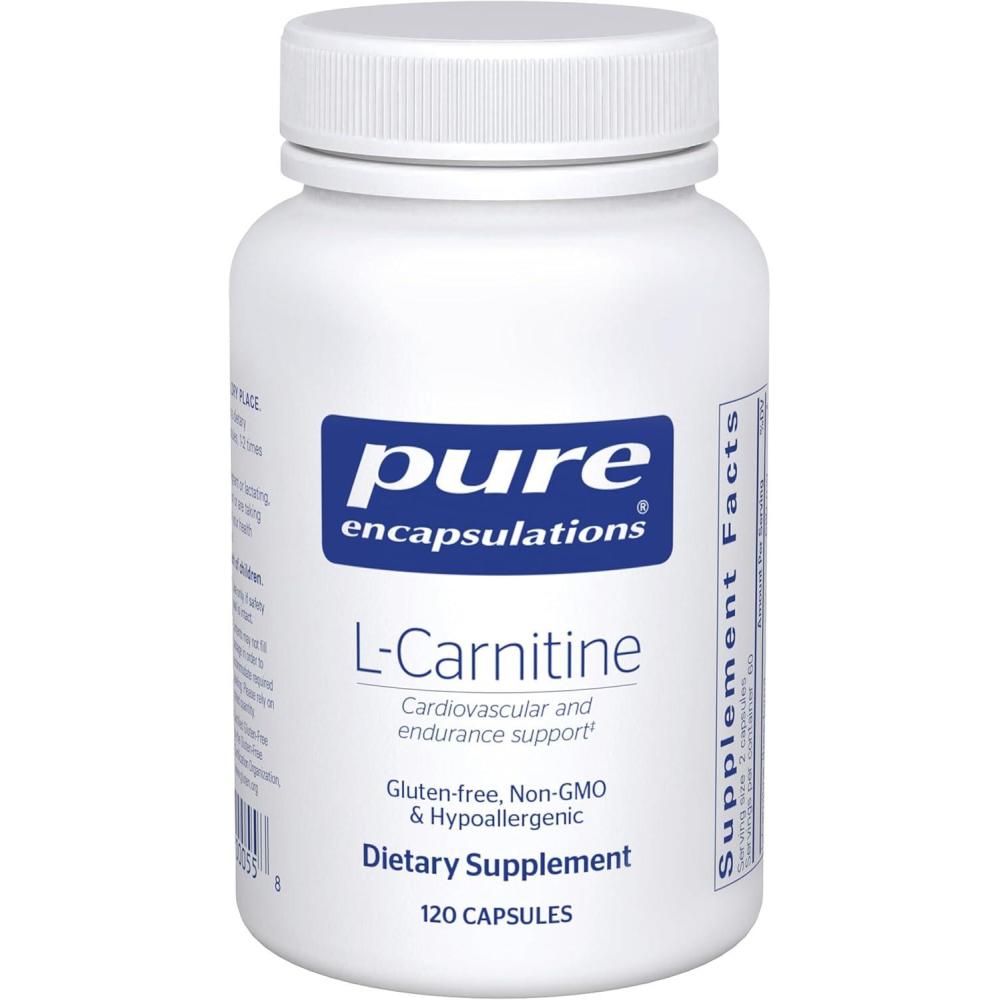 image:imagePure Encapsulations LCarnitine Hypoallergenic Supplement for Cardiovascular and Endurance Support 120 Capsules120 Count Pack of 1
