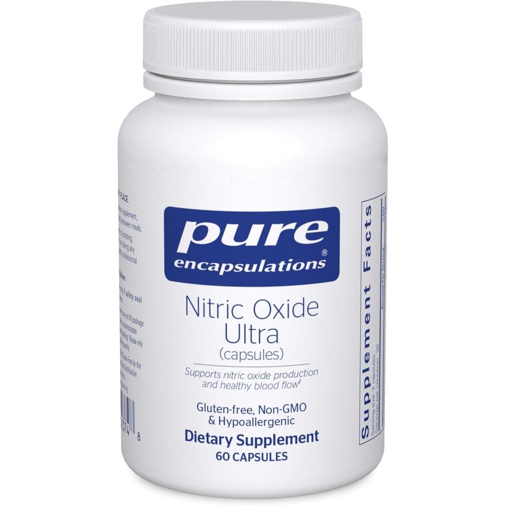 image:imagePure Encapsulations Nitric Oxide Ultra Capsules Supplement Supports Nitric Oxide Production Healthy Blood Flow amp Vascular Health with LCitrulline amp CranLoad Cranberry Extract 120 Capsules60 Count Pack of 1
