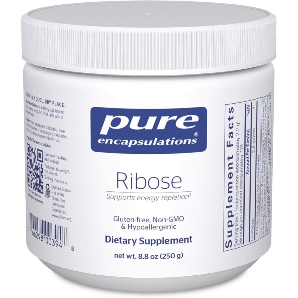 image:imagePure Encapsulations Ribose Hypoallergenic Supplement with Rapid Energy Repletion for Intense Exercise 88 Ounces