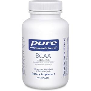 Pure Encapsulations BCAA Capsules | Hypoallergenic Supplement to Support Muscle Function During Exercise* | 250 Capsules(90 Count (Pack of 1))