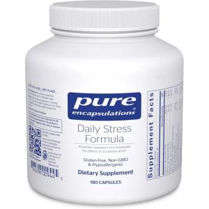 Pure Encapsulations Daily Stress Formula | Promotes Relaxation and Moderates the Effects of Occasional Stress*| 180 Capsules(180 Count (Pack of 1))