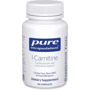 Pure Encapsulations L-Carnitine | Hypoallergenic Supplement for Cardiovascular and Endurance Support | 120 Capsules(60 Count (Pack of 1))