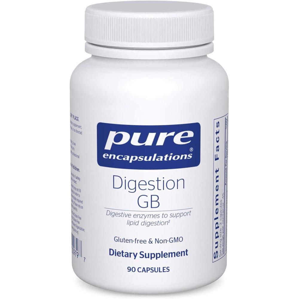 image:imagePure Encapsulations Digestion GB Digestive Enzyme Supplement for Gallbladder Support amp Gut Health with Bile Salts amp Digestive Enzymes Blend Gluten Free amp NonGMO 180 Capsules90 Count Pack of 1