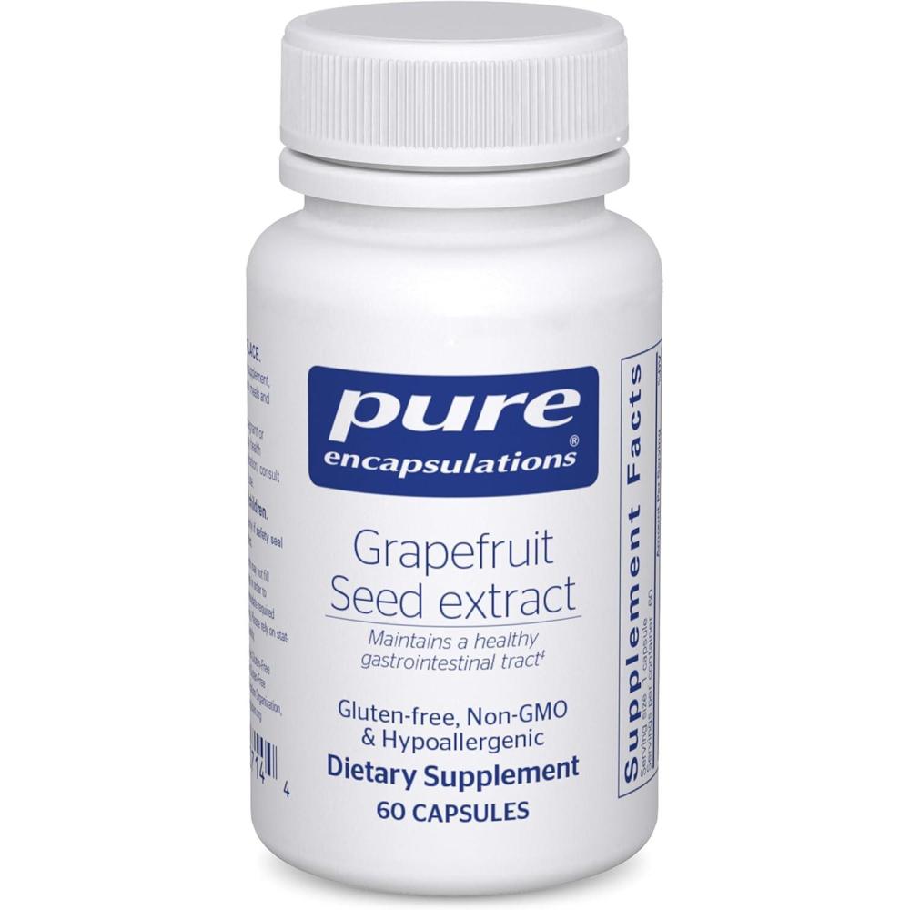 image:imagePure Encapsulations Grapefruit Seed Extract Supplement to Support the Balance of Intestinal Microorganisms and GI Tract 60 Capsules60 Count Pack of 1