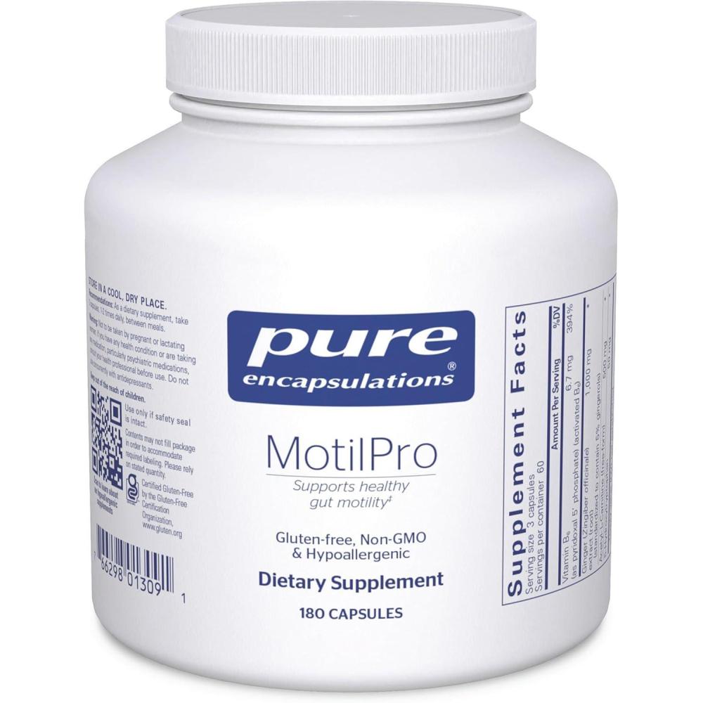 image:imagePure Encapsulations MotilPro Hypoallergenic Dietary Supplement to Promote Healthy Gut Motility 180 Capsules