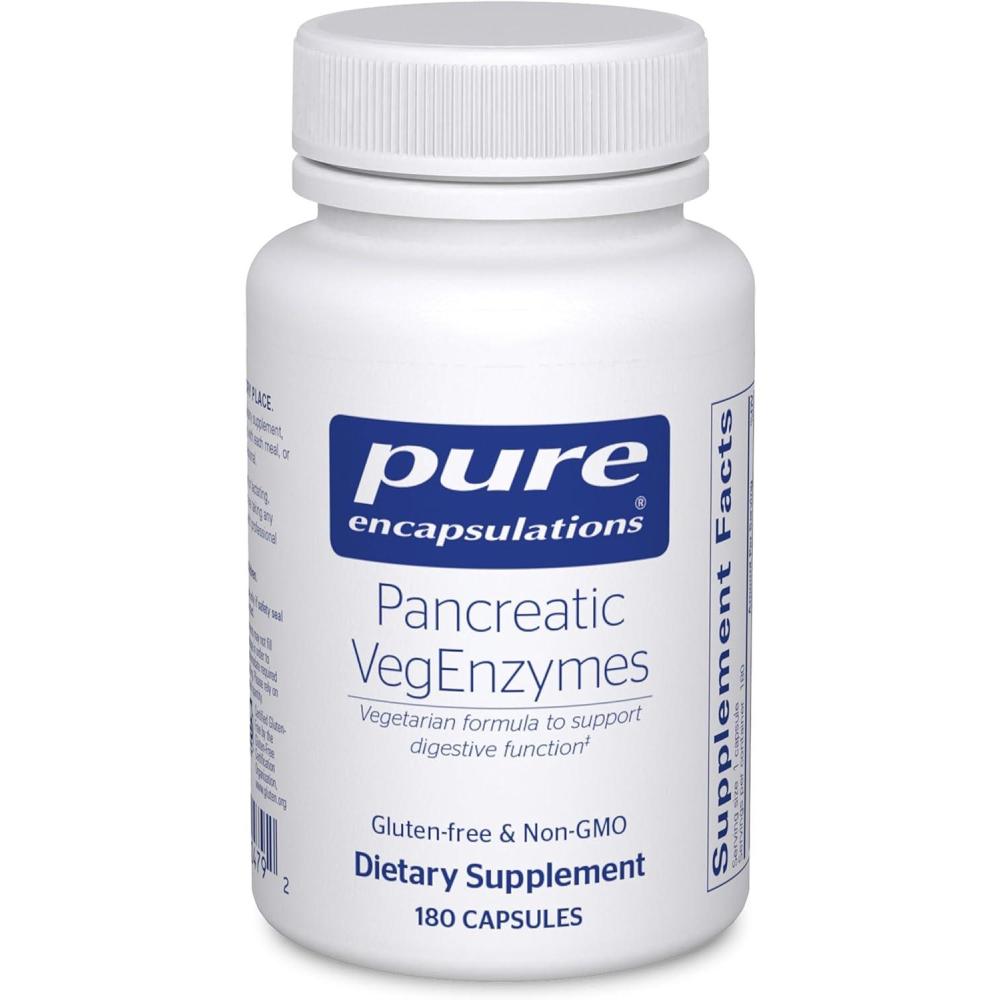 image:imagePure Encapsulations Pancreatic VegEnzymes Hypoallergenic Supplement for Carbohydrate Lipid and Protein Digestion 180 Capsules180 Count Pack of 1