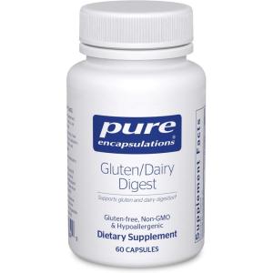 Pure Encapsulations Gluten/Dairy Digest | Unique Mix of Enzymes to Support Healthy Gluten and Dairy Digestion* | 60 Capsules(60 Count (Pack of 1))