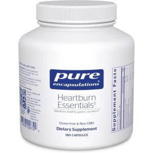 Pure Encapsulations Heartburn Essentials – Dietary Supplement Helps Decrease Occurrences of Occasional Heartburn & Indigestion – with Slippery Elm Bark – 180 Capsules(180 Count (Pack of 1))