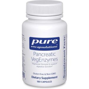Pure Encapsulations Pancreatic VegEnzymes | Hypoallergenic Supplement for Carbohydrate, Lipid and Protein Digestion | 180 Capsules(180 Count (Pack of 1))