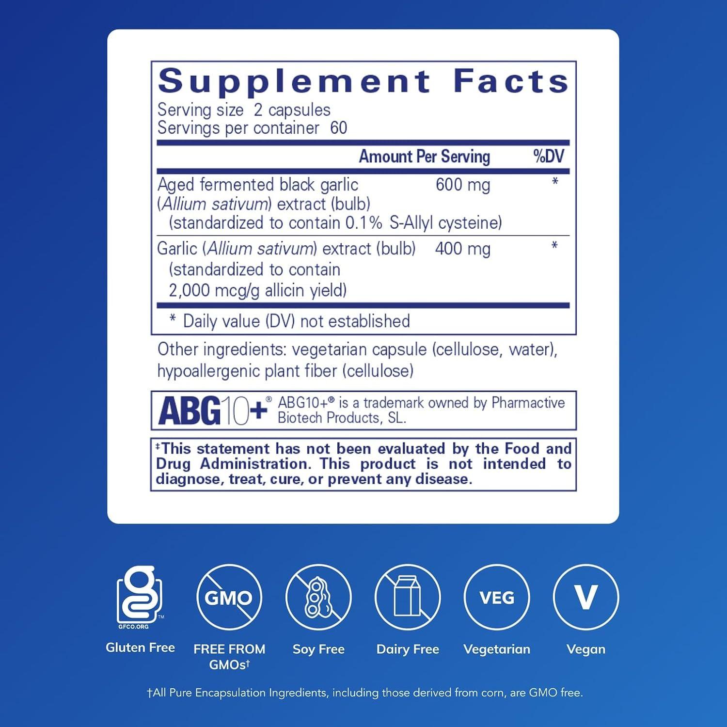 image:imagePure Encapsulations Garlic Complex Supplement to Support Antioxidant Defenses Immune Health and The Cardiovascular System 120 Capsules