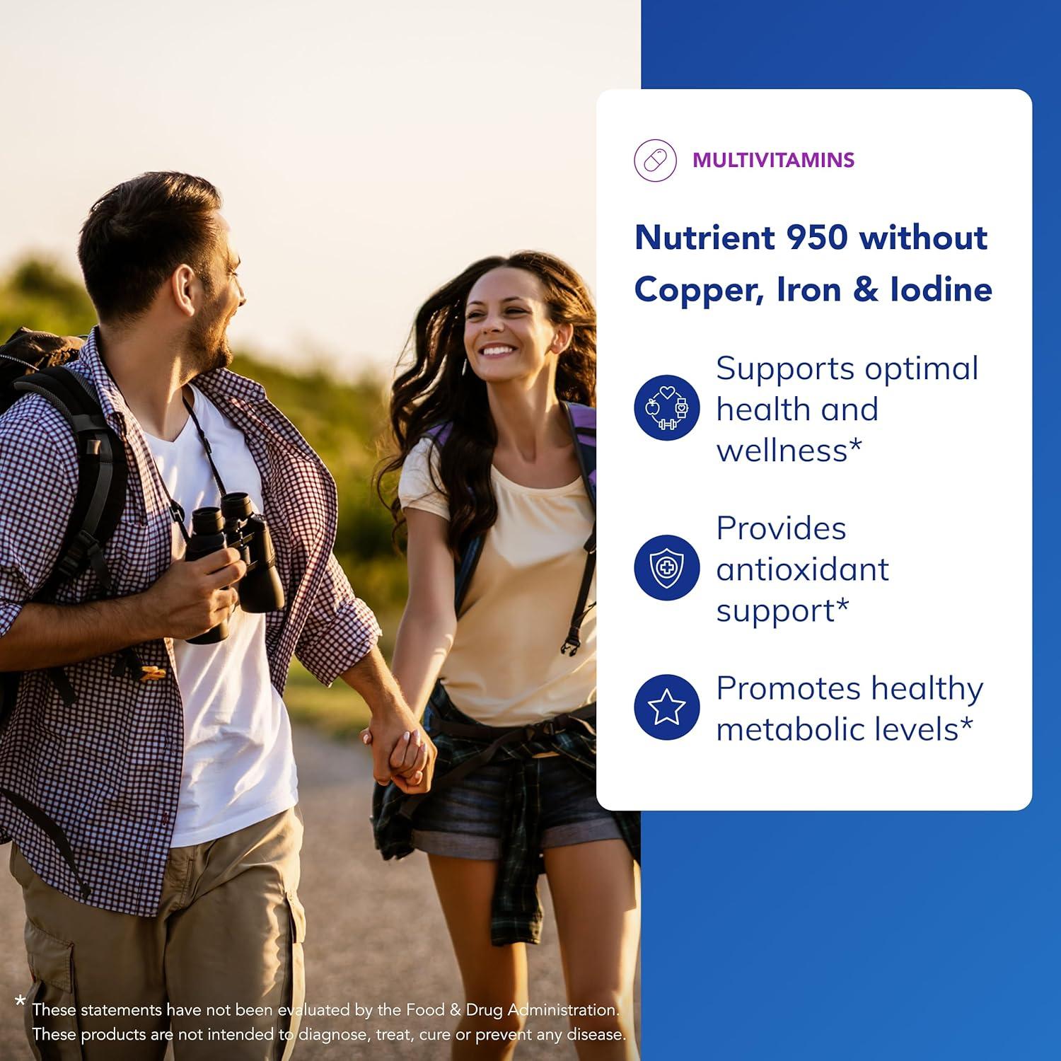 image:imagePure Encapsulations Nutrient 950 Without Copper Iron amp Iodine Antioxidant Multivitamin and Mineral Supplement to Support Optimal Health and Physiological Functions 180 Capsules
