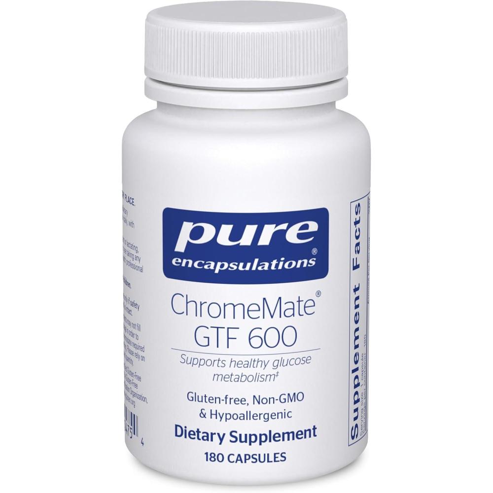 image:imagePure Encapsulations ChromeMate GTF 600 Supplement for Metabolism and Lean Muscle 180 Capsules