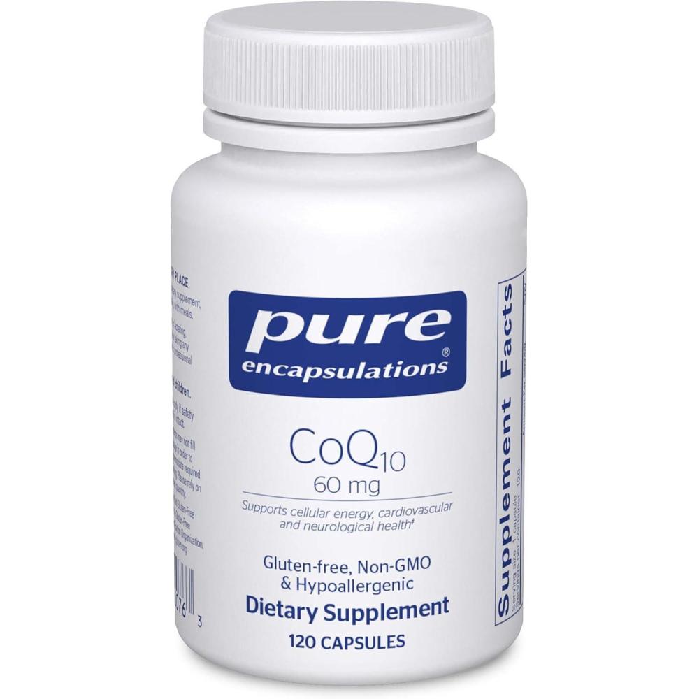 image:imagePure Encapsulations CoQ10 60 mg Coenzyme Q10 Supplement for Energy Antioxidants Brain and Cellular Health Cognition and Cardiovascular Support 250 Capsules120 Count Pack of 1