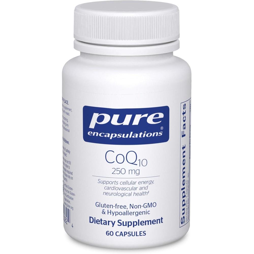 image:imagePure Encapsulations CoQ10250 mg CoQ10 Brain Support Supplement Mitochondrial amp Cellular Energy Support NonGMO amp Vegetarian 60 Capsules