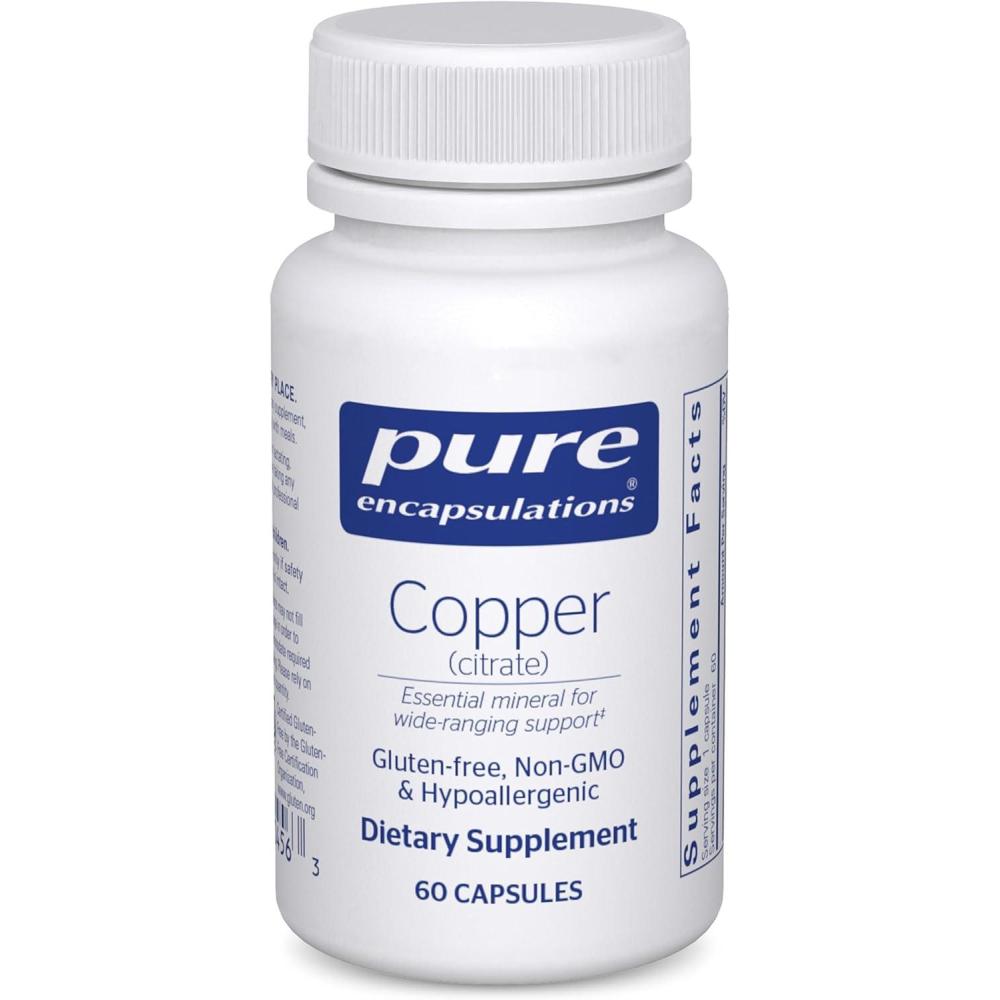 image:imagePure Encapsulations Copper Citrate Highly Bioavailable Form of Copper 60 Capsules