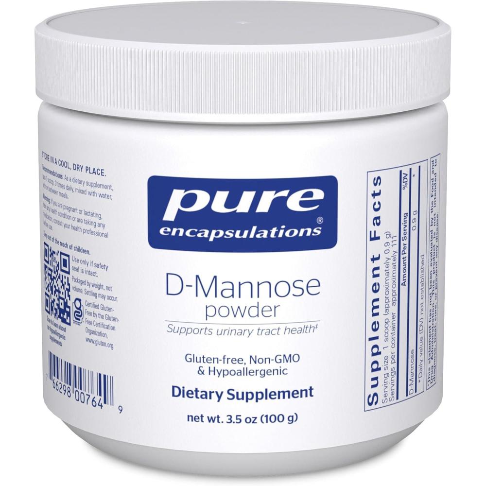 image:imagePure Encapsulations DMannose Powder for Urinary Tract Support Urinary Tract Support amp Bladder Health Easy Dissolve Powder NonGMO amp Vegan 35 oz35 Ounce Pack of 1