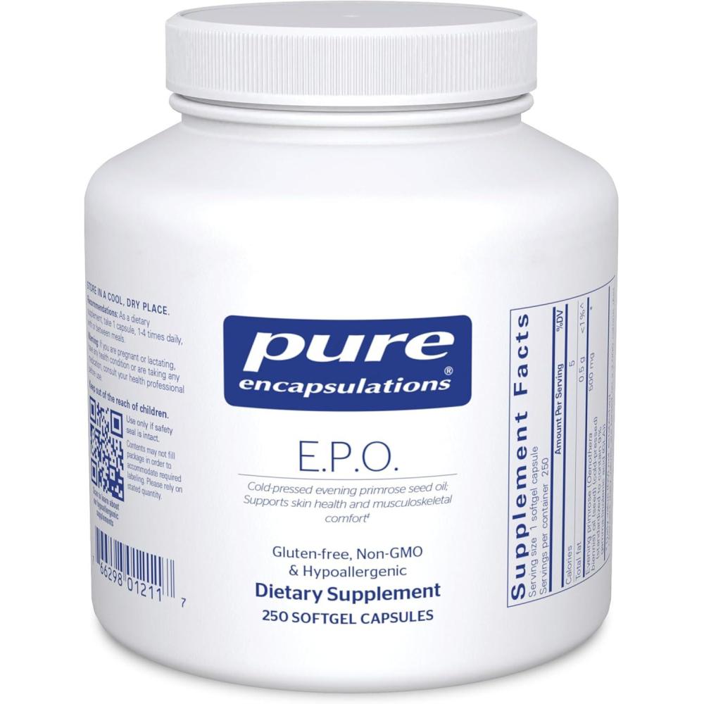 image:imagePure Encapsulations EPO Evening Primrose Oil Hypoallergenic Dietary Supplement Containing 9 GLA 250 Softgel Capsules250 Count Pack of 1