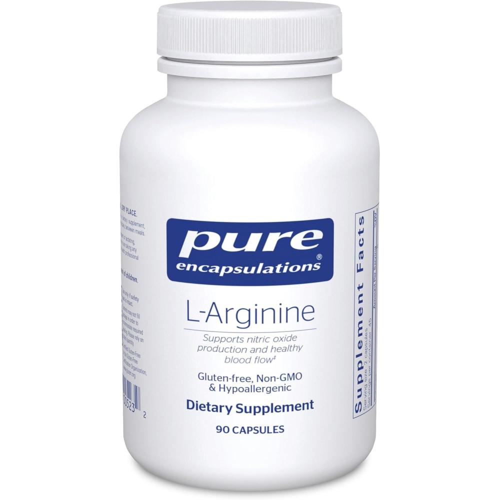 image:imagePure Encapsulations LArginine 1400 mg Support Nitric Oxide Production Heart Health amp Blood Flow Gluten Free amp NonGMO 180 Capsules90 Count Pack of 1