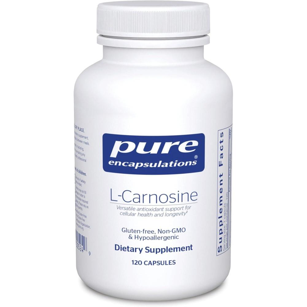 image:imagePure Encapsulations LCarnosine Amino Acid Supplement for Joints Brain Antioxidants Heart Health and Exercise 60 Capsules120 Count Pack of 1
