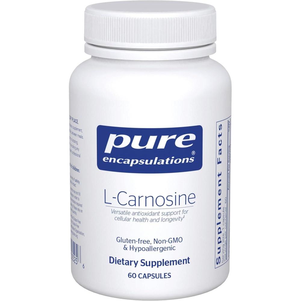 image:imagePure Encapsulations LCarnosine Amino Acid Supplement for Joints Brain Antioxidants Heart Health and Exercise 60 Capsules60 Count Pack of 1