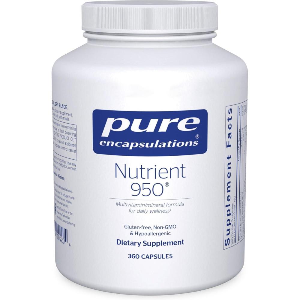 image:imagePure Encapsulations Nutrient 950 Multivitamin Mineral Supplement to Support Physiological Functions and a Healthy Lifestyle 360 Capsules360 Count Pack of 1