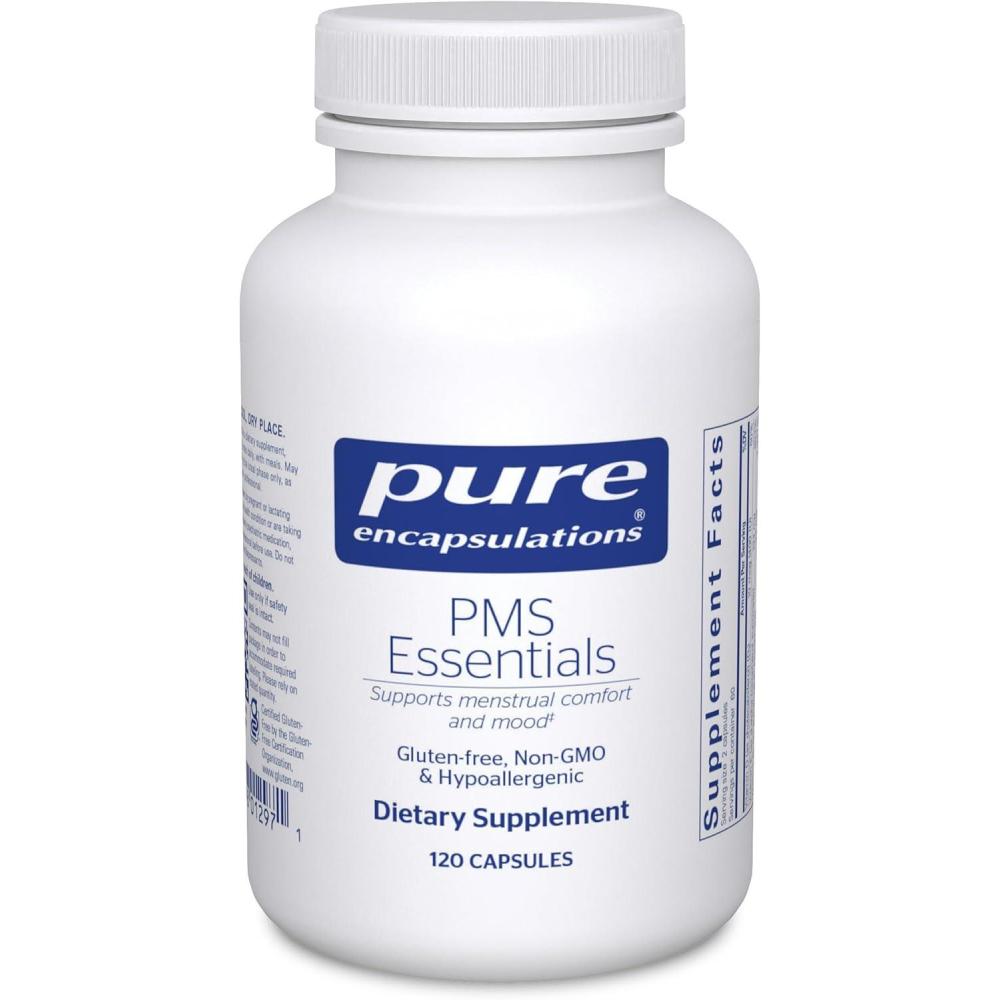 image:imagePure Encapsulations PMS Essentials Hypoallergenic Supplement Supports Menstrual Comfort Fatigue and Helps Lessen Cravings 120 Capsules120 Count Pack of 1