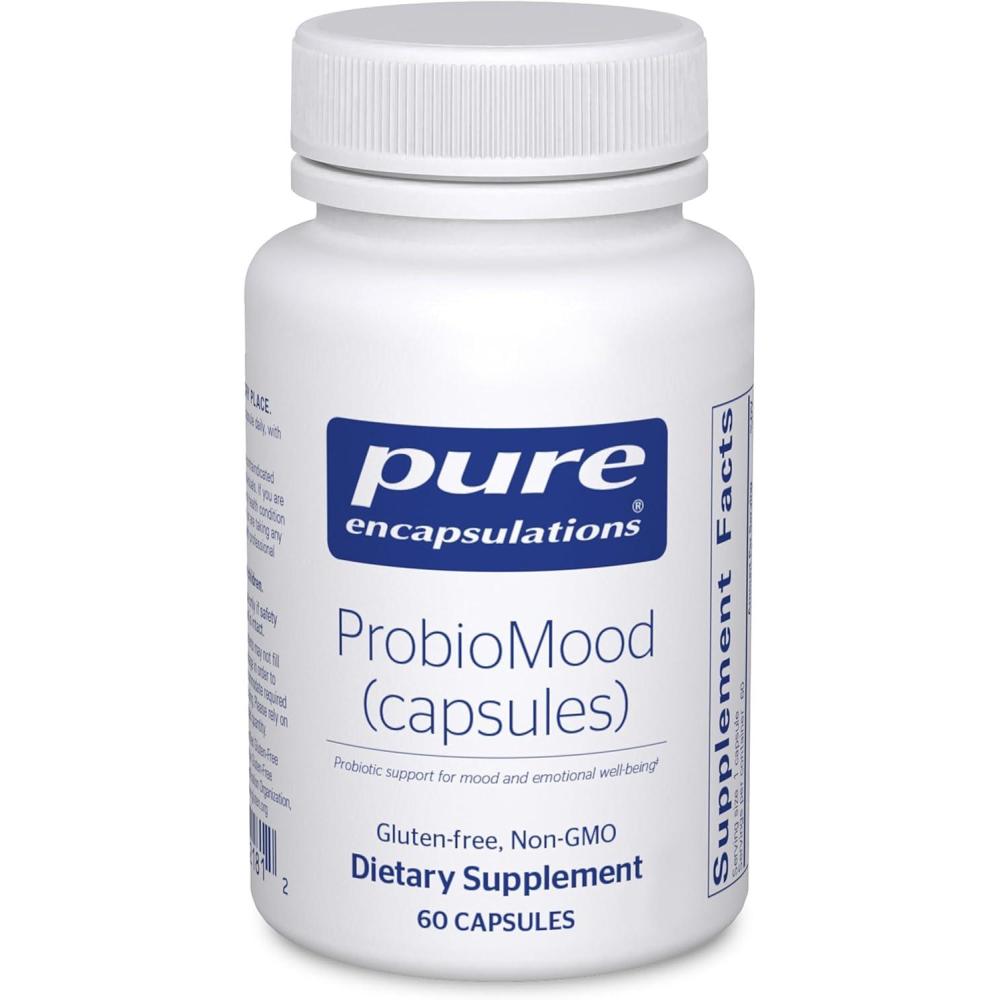 image:imagePure Encapsulations ProbioMood Shelf Stable Probiotic Combination Designed to Support Relaxation and GI Function 60 Capsules