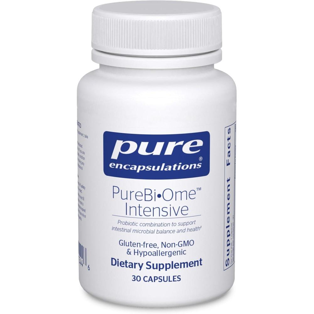 image:imagePure Encapsulations PureBiOme Intensive Hypoallergenic MultiStrain Probiotic Blend to Support Healthy Intestinal Microflora Balance 30 Capsules