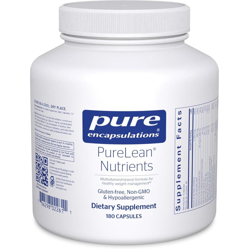 image:imagePure Encapsulations PureLean Nutrients MultivitaminMineral Supplement to Support Healthy Weight Management 180 Capsules