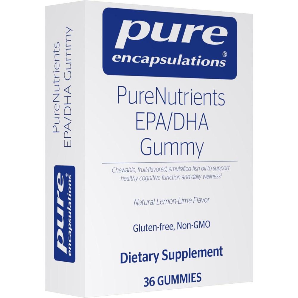 image:imagePure Encapsulations PureNutrients EPADHA Gummy Gummy Soft Chew to Support Healthy Cognitive Function and Daily Wellness 36 Gummies Natural LemonLime Flavor