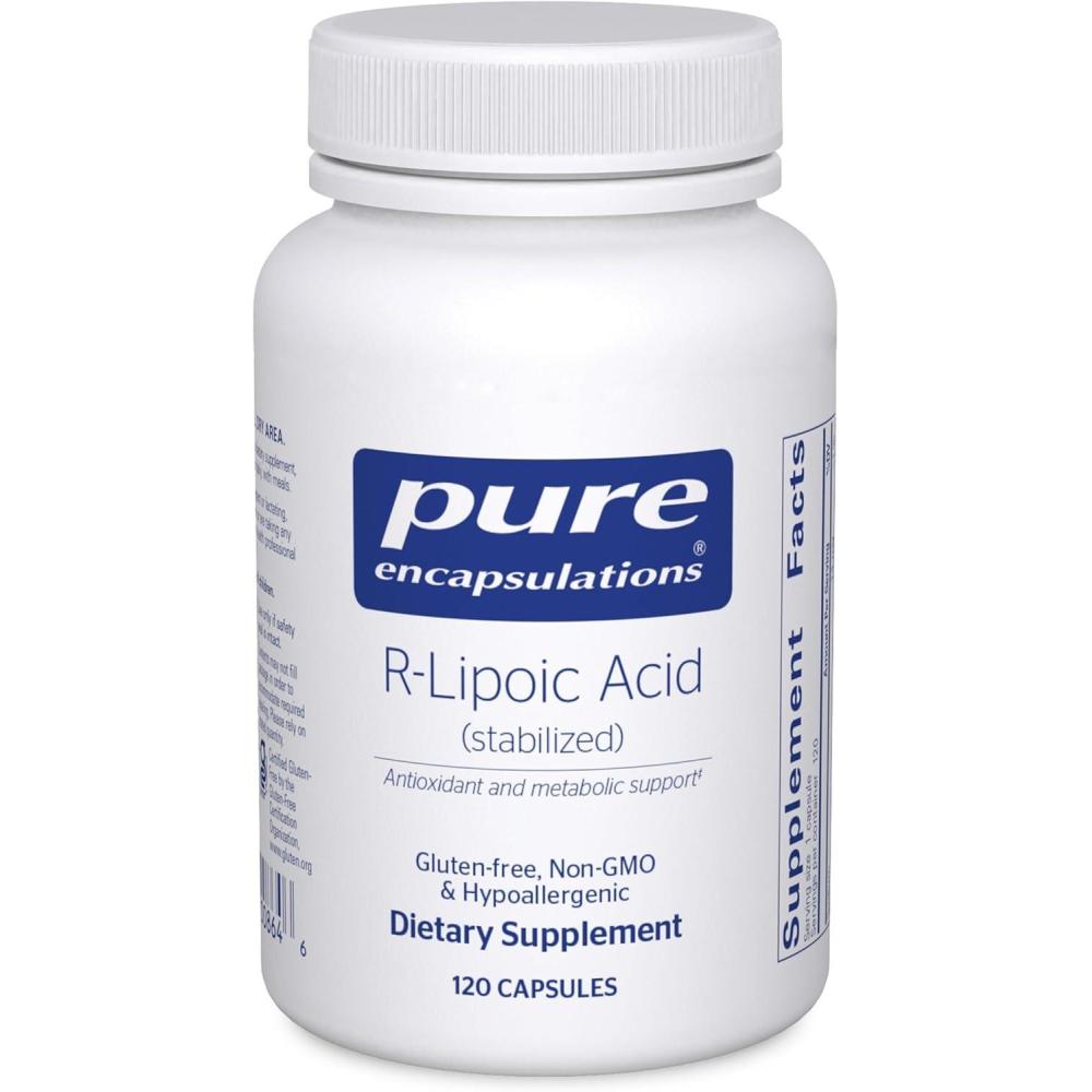 image:imagePure Encapsulations RLipoic Acid Stabilized Hypoallergenic Supplement with Enhanced Antioxidant Protection and Metabolic Support 120 Capsules120 Count Pack of 1