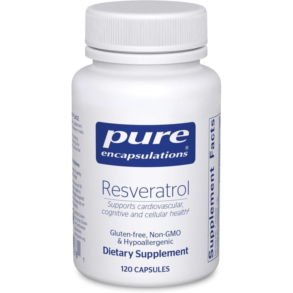 image:imagePure Encapsulations Resveratrol Cardiovascular Cellular Health amp Memory Support 40 mg TransResveratrol Antioxidants Supplement Gluten Free amp NonGMO 120 Capsules120 Count Pack of 1