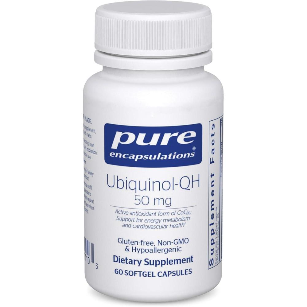image:imagePure Encapsulations UbiquinolQH 50 mg Active Form of CoQ10 to Support Immune Health Cellular Energy and Cardiovascular Health 60 Softgel Capsules60 Count Pack of 1