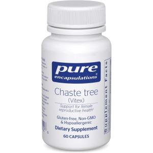 Pure Encapsulations Chaste Tree (Vitex) – Supports Menstrual Cycle Regularity – for Breast Comfort* – Women’s Supplement – Hormonal Balance Support – Non-GMO & Vegan – 60 Capsules(60 Count (Pack of 1))