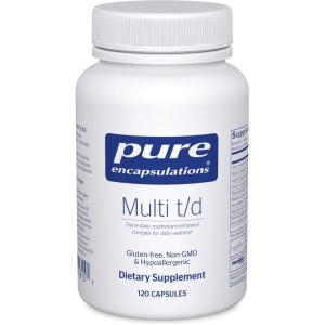 Pure Encapsulations Multi T/D – Multivitamin & Mineral Supplement – for Daily Wellness, Cardiovascular & Immune Health* – Rich in Vitamins & Minerals – Gluten Free & Vegetarian – 60 Capsules(120 Count (Pack of 1))