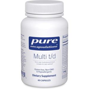 Pure Encapsulations Multi T/D – Multivitamin & Mineral Supplement – for Daily Wellness, Cardiovascular & Immune Health* – Rich in Vitamins & Minerals – Gluten Free & Vegetarian – 60 Capsules(60 Count (Pack of 1))