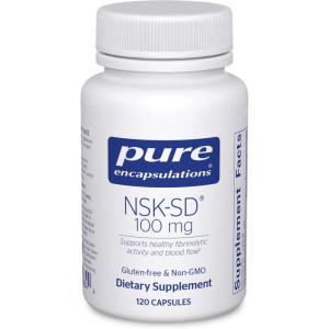 Pure Encapsulations NSK-SD – 100 mg Nattokinase – for Normal Blood Circulation – Supports Fibrinolytic Activity* – Gluten Free & Non-GMO – 60 Capsules(120 Count (Pack of 1))