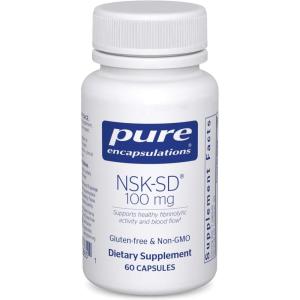 Pure Encapsulations NSK-SD – 100 mg Nattokinase – for Normal Blood Circulation – Supports Fibrinolytic Activity* – Gluten Free & Non-GMO – 60 Capsules(60 Count (Pack of 1))