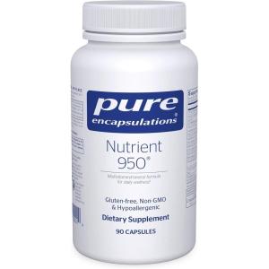 Pure Encapsulations Nutrient 950 | Multivitamin Mineral Supplement to Support Physiological Functions and a Healthy Lifestyle* | 360 Capsules(90 Count (Pack of 1))