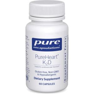 Pure Encapsulations PureHeart K2D – Heart Health Supplement* – with Vitamin K2 & D3 – Cholecalciferol Vitamin D & MK-7 – Non-GMO & Vegetarian – 60 Capsules