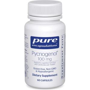 Pure Encapsulations Pycnogenol 100 mg | Hypoallergenic Supplement to Promote Vascular Health and Provide Antioxidant Support | 30 Capsules(60 Count (Pack of 1))