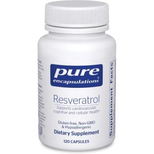 Pure Encapsulations Resveratrol – Cardiovascular, Cellular Health & Memory Support* – 40 mg Trans-Resveratrol – Antioxidants Supplement – Gluten Free & Non-GMO – 120 Capsules(120 Count (Pack of 1))