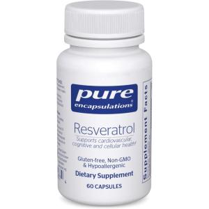 Pure Encapsulations Resveratrol – Cardiovascular, Cellular Health & Memory Support* – 40 mg Trans-Resveratrol – Antioxidants Supplement – Gluten Free & Non-GMO – 120 Capsules(60 Count (Pack of 1))