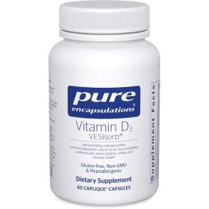 Pure Encapsulations Vitamin D3 VESIsorb | Supplement to Support Bones, Heart, Colon, Breast Health, and Enhanced Vitamin D Absorption* | 60 Caplique Capsules(Standard Packaging)
