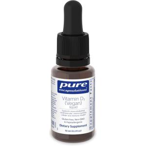 Pure Encapsulations Vitamin D3 (Vegan) Liquid | Hypoallergenic Support for Bone, Breast, Cardiovascular, Colon and Immune Health* | 0.3 fl. oz.(0.3 Fl Oz (Pack of 1))